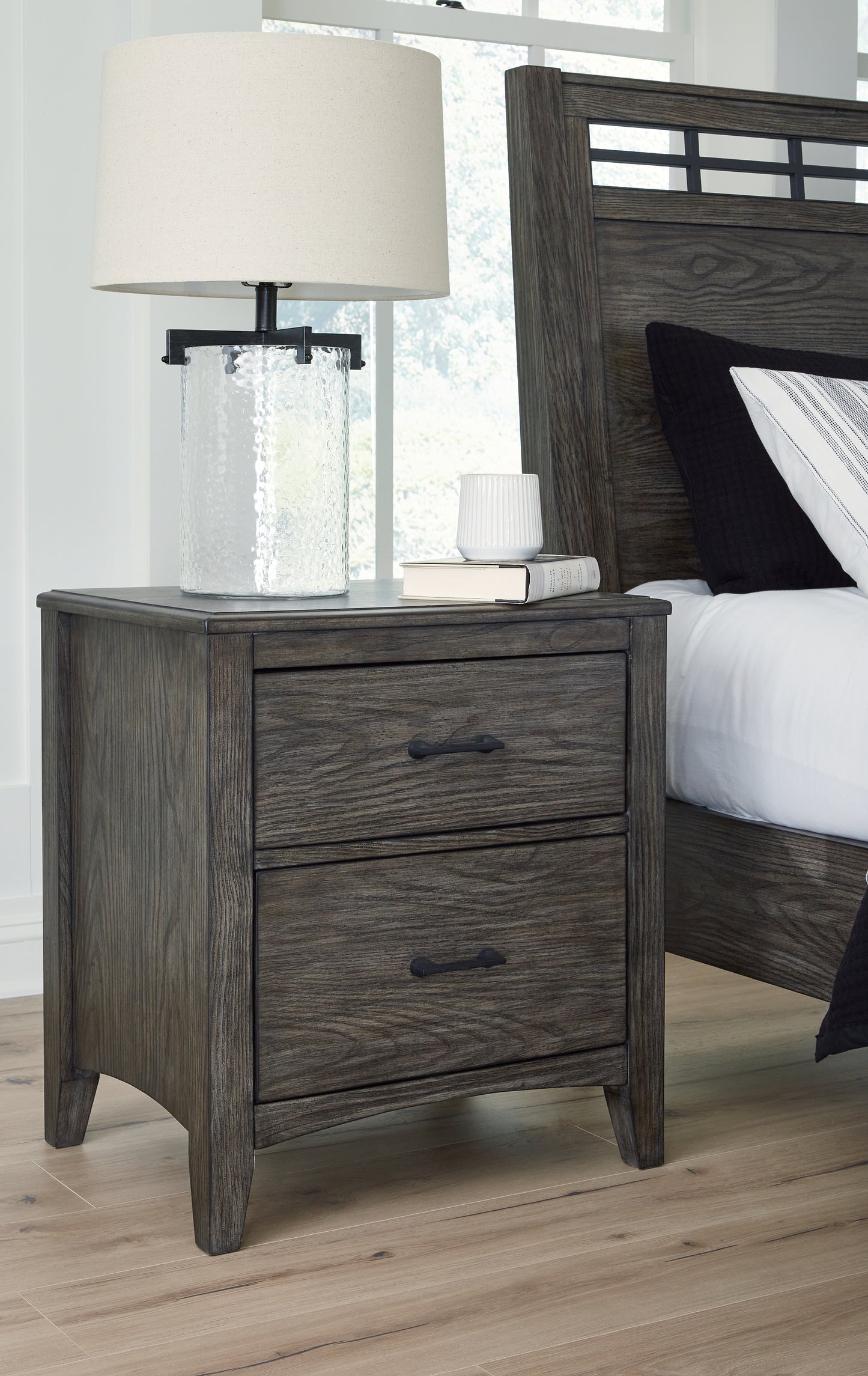 The Furniture Outlets - Ashley Furniture - Montillan Bedroom - California King Panel Bed / Grayish Brown - B651B5