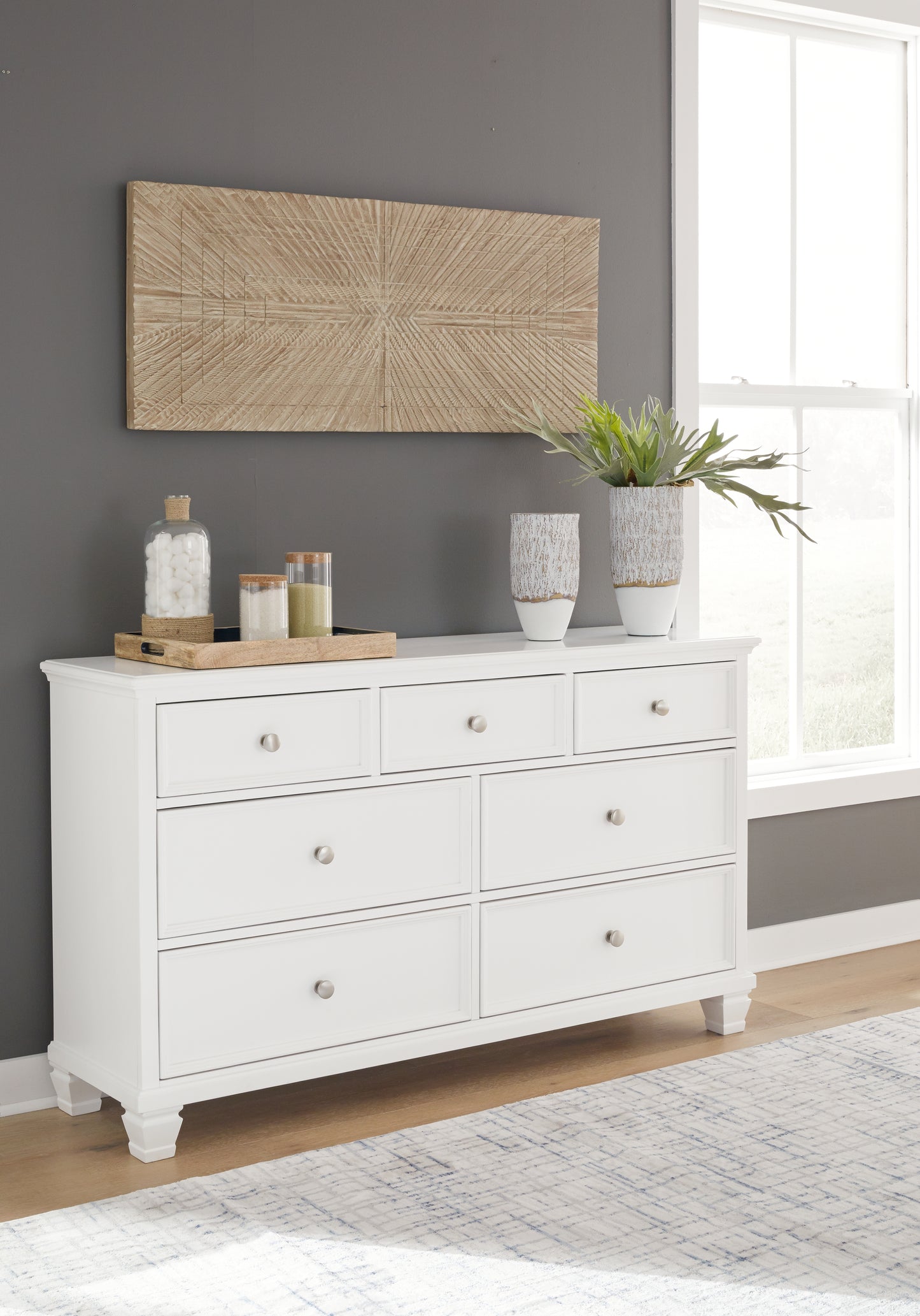 The Furniture Outlets - Ashley Furniture - Fortman Bedroom - Dresser / White - B680-31