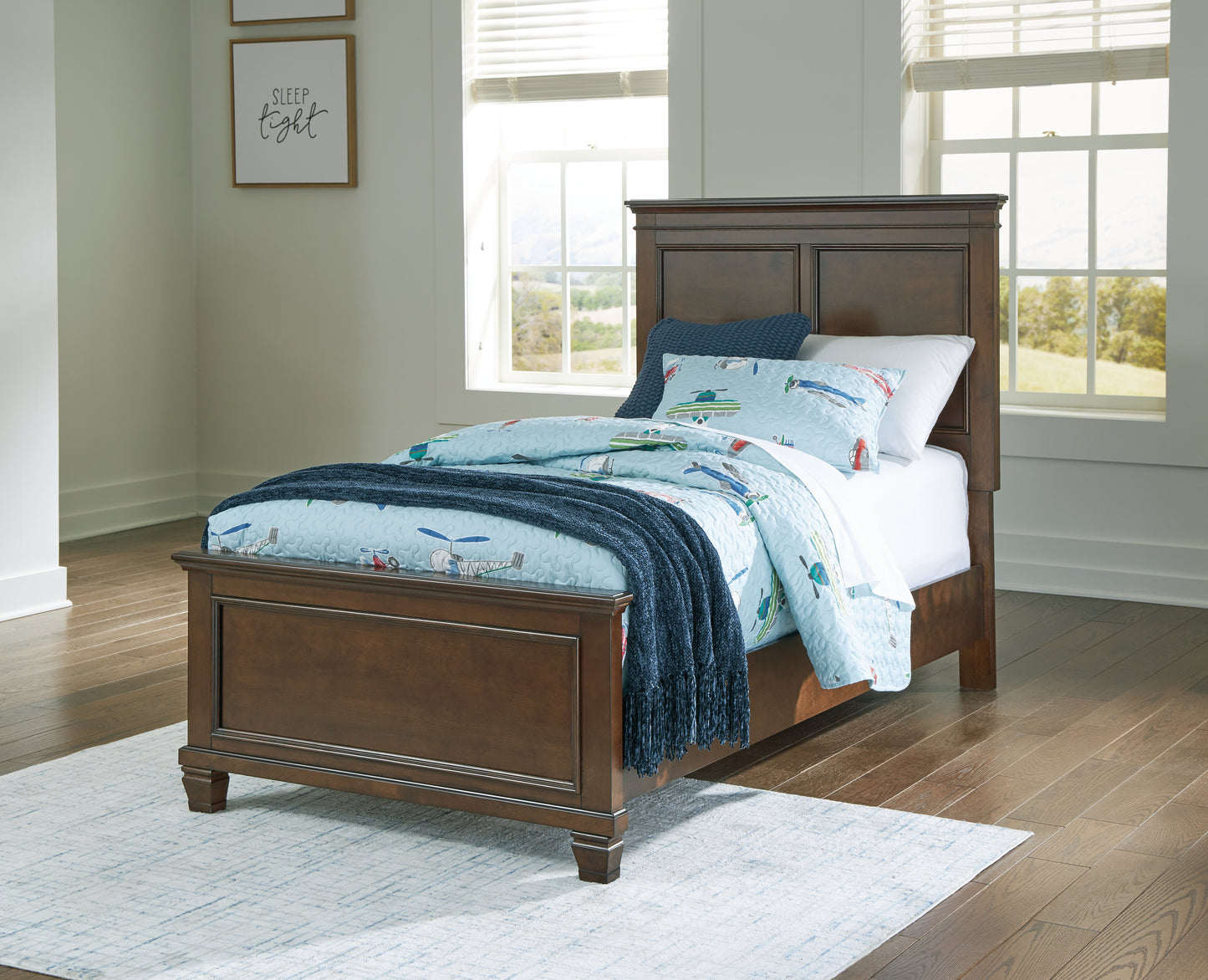 The Furniture Outlets - Ashley Furniture - Danabrin Bedroom - Twin Panel Bed / Brown - B685B6