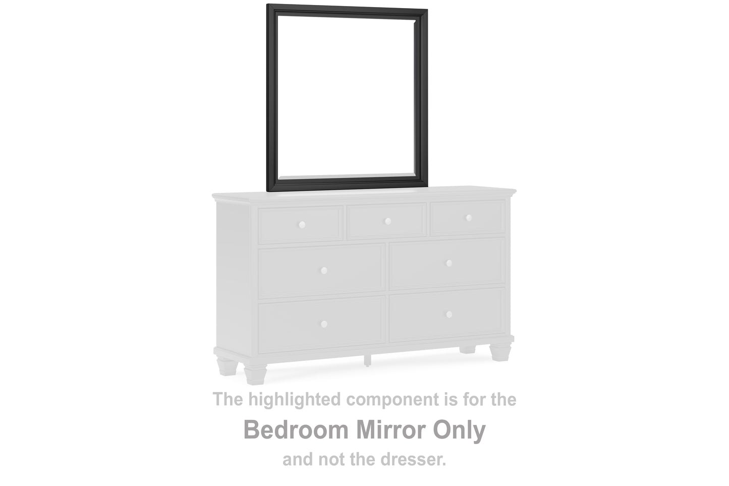 The Furniture Outlets - Ashley Furniture - Lanolee Bedroom - Bedroom Mirror / Black - B687-36