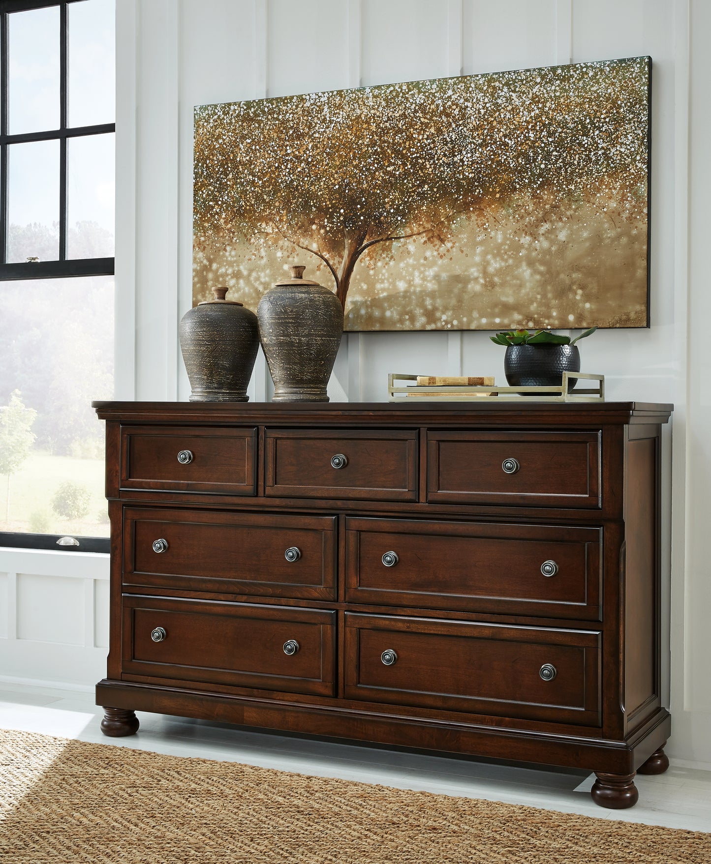 The Furniture Outlets - Ashley Furniture - Porter Bedroom - Dresser / Rustic Brown - B697-31