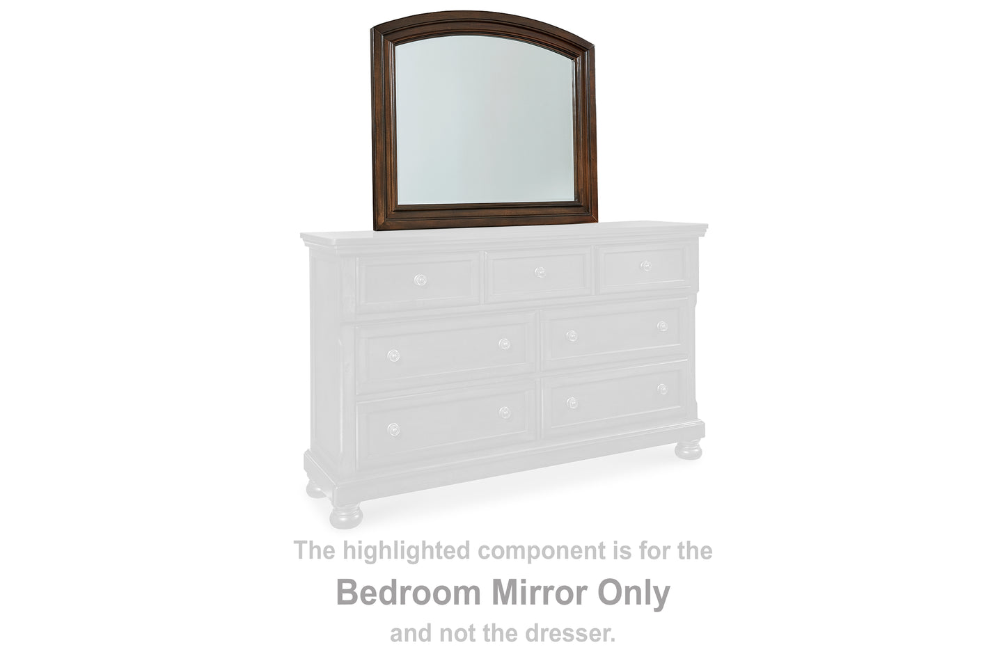 The Furniture Outlets - Ashley Furniture - Porter Bedroom - Bedroom Mirror / Rustic Brown - B697-36
