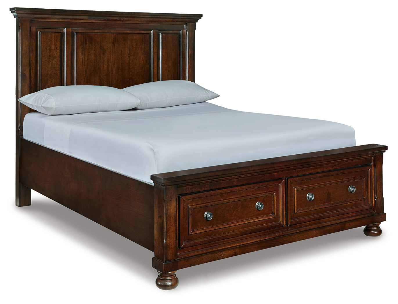 The Furniture Outlets - Ashley Furniture - Porter Bedroom - Queen Panel Storage Bed / Rustic Brown - B697B42