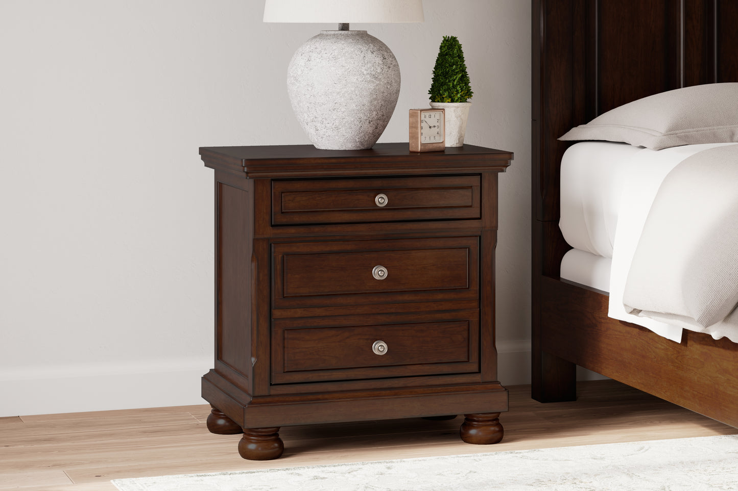 The Furniture Outlets - Ashley Furniture - Porter Bedroom - Two Drawer Night Stand / Rustic Brown - B697-92