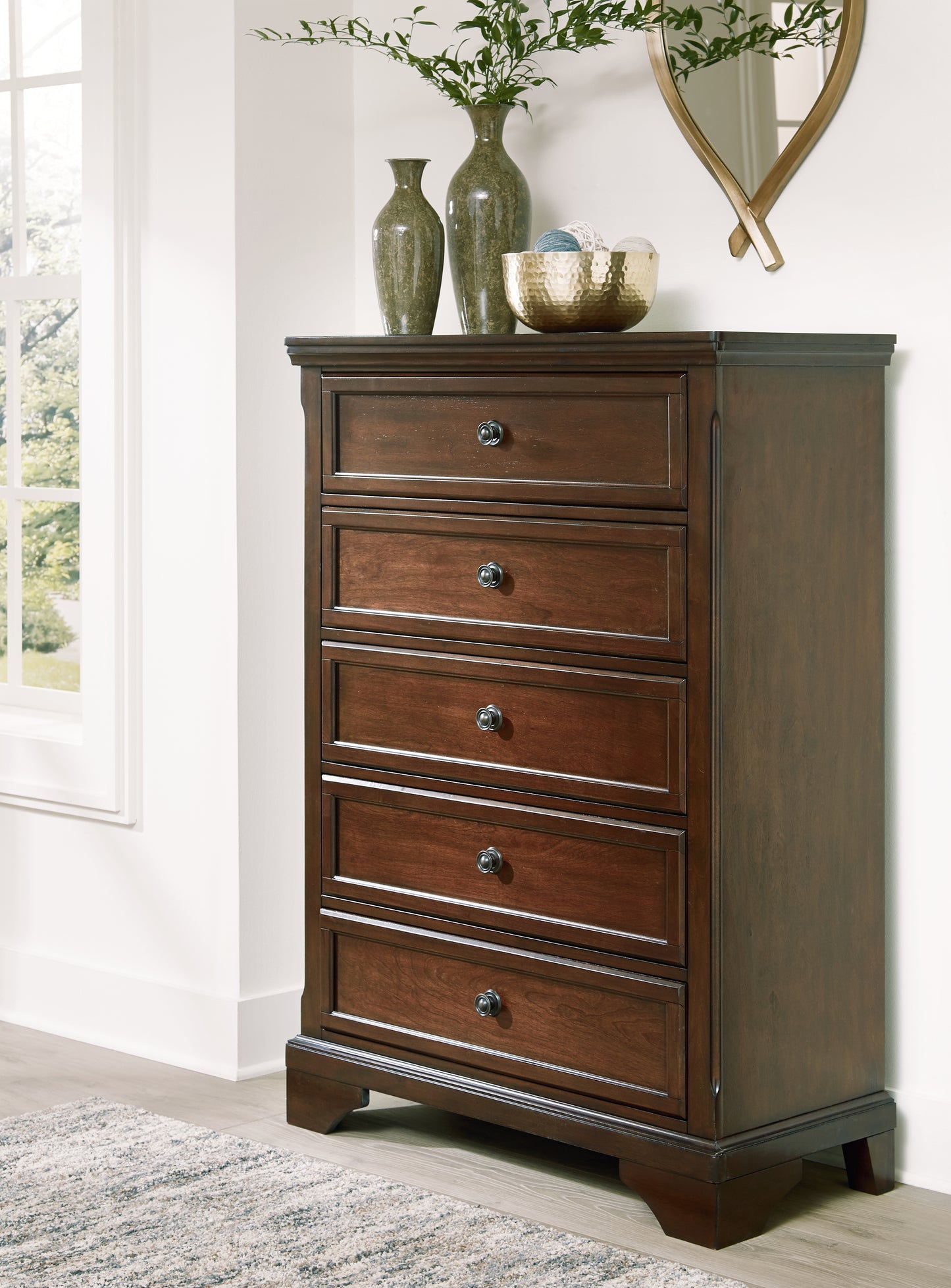The Furniture Outlets - Ashley Furniture - Trellington Bedroom - Five Drawer Chest / Brown - B716-46