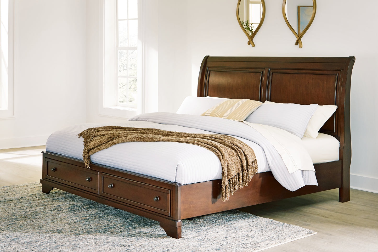 The Furniture Outlets - Ashley Furniture - Trellington Bedroom - Queen Sleigh Storage Bed / Brown - B716B1