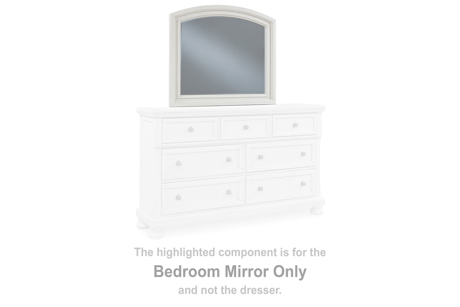 The Furniture Outlets - Ashley Furniture - Robbinsdale Bedroom - Bedroom Mirror / Antique White - B742-36