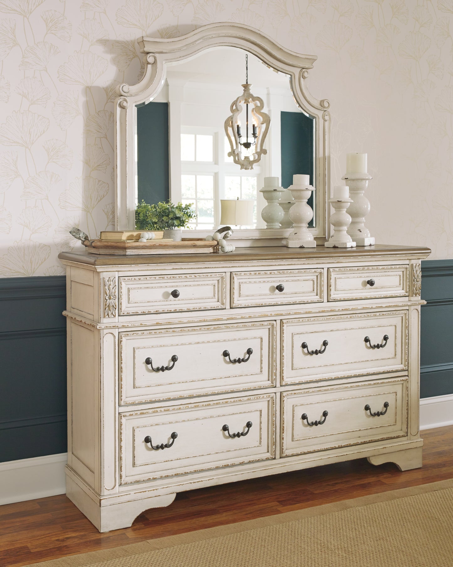The Furniture Outlets - Ashley Furniture - Realyn Bedroom - Dresser and Mirror / Two-tone - B743B1
