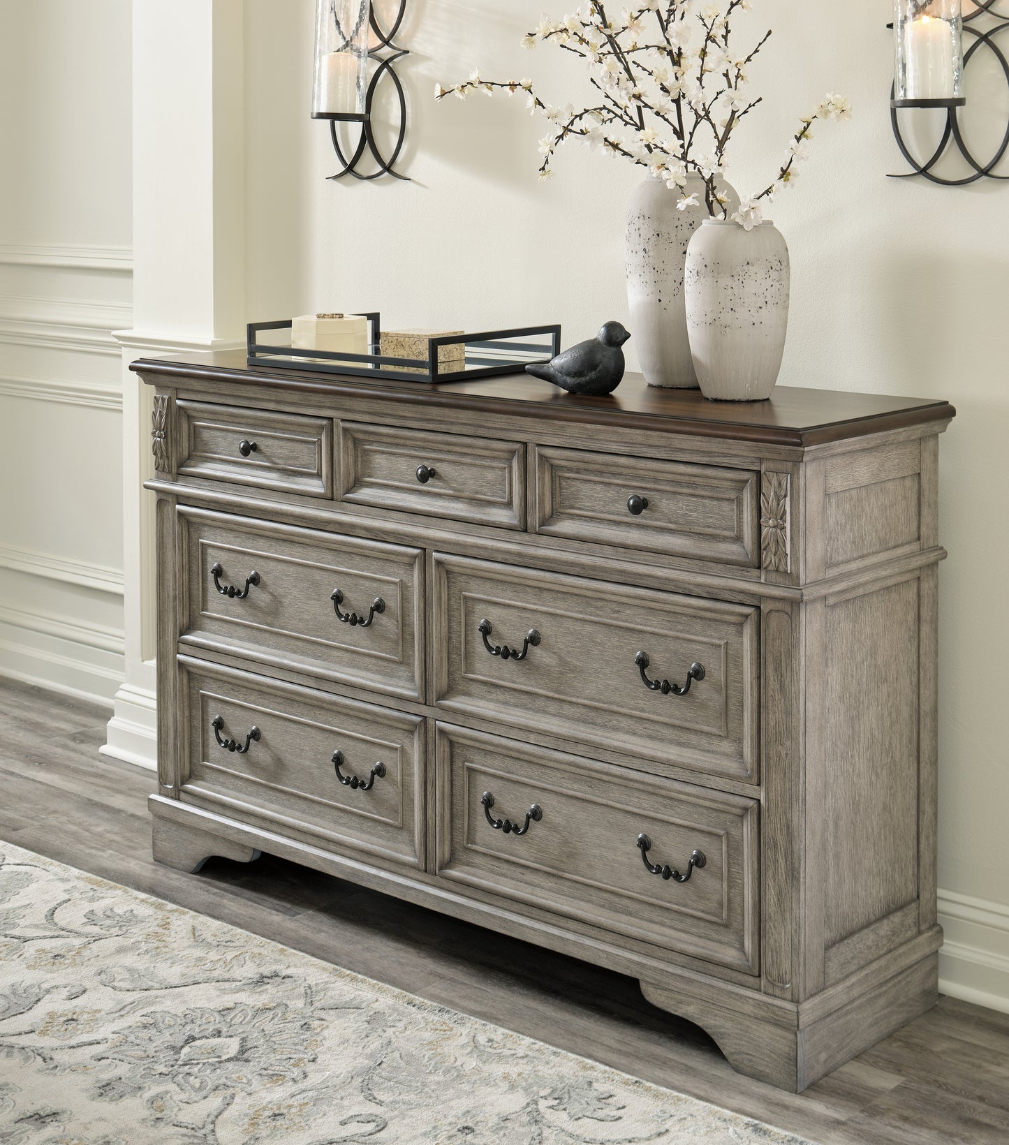 The Furniture Outlets - Ashley Furniture - Lodenbay Bedroom - Dresser / Antique Gray/Brown - B751-31