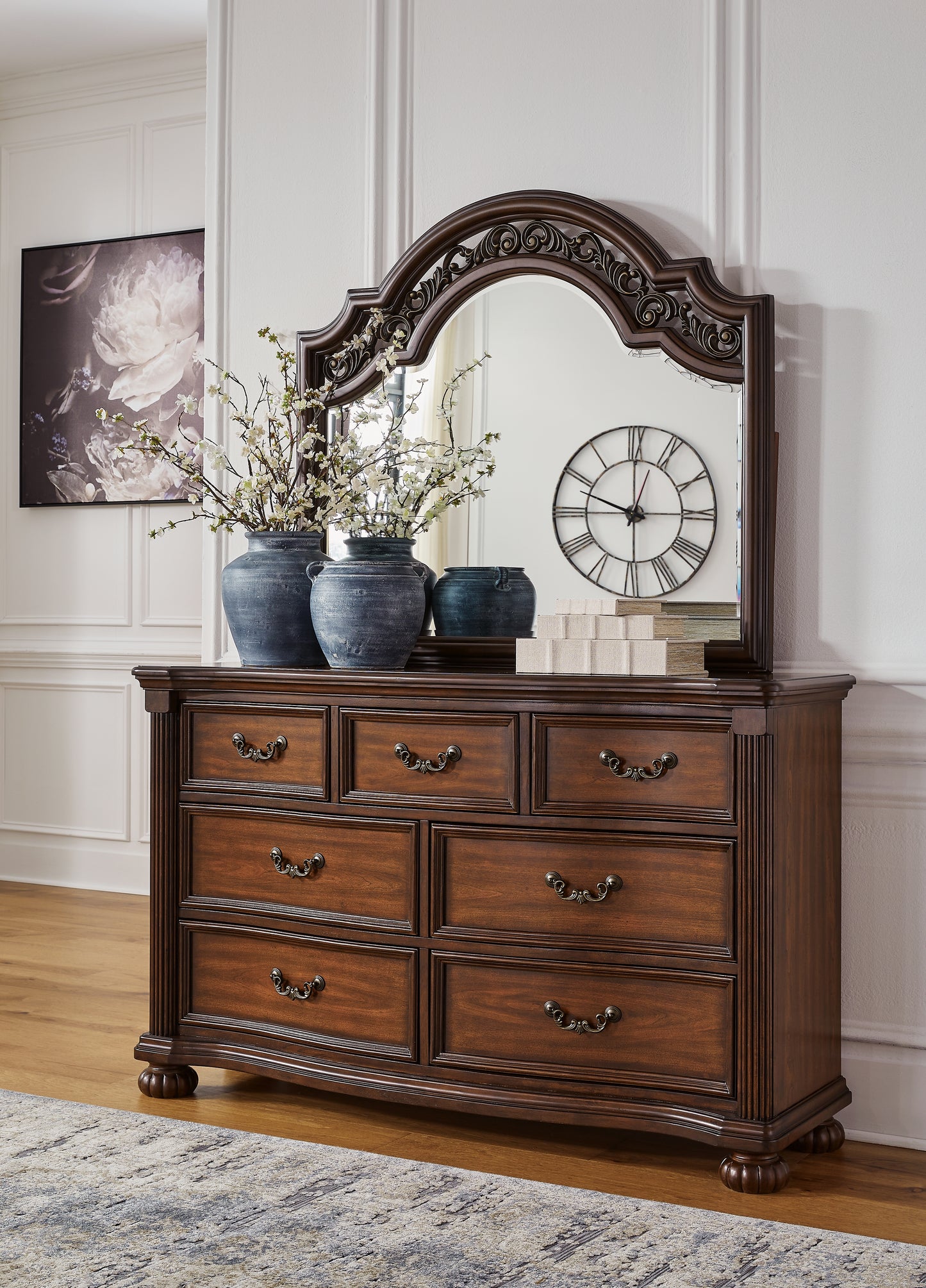 The Furniture Outlets - Ashley Furniture - Lavinton Bedroom - Dresser and Mirror / Brown - B764B1