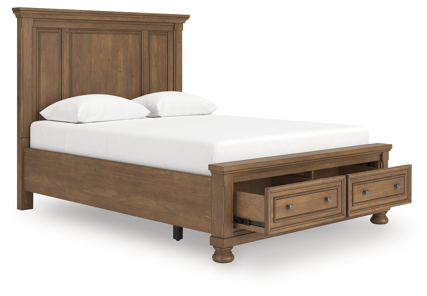 The Furniture Outlets - Ashley Furniture - Feddinger Bedroom - Queen Panel Storage Bed / Medium Brown - PCB779B11