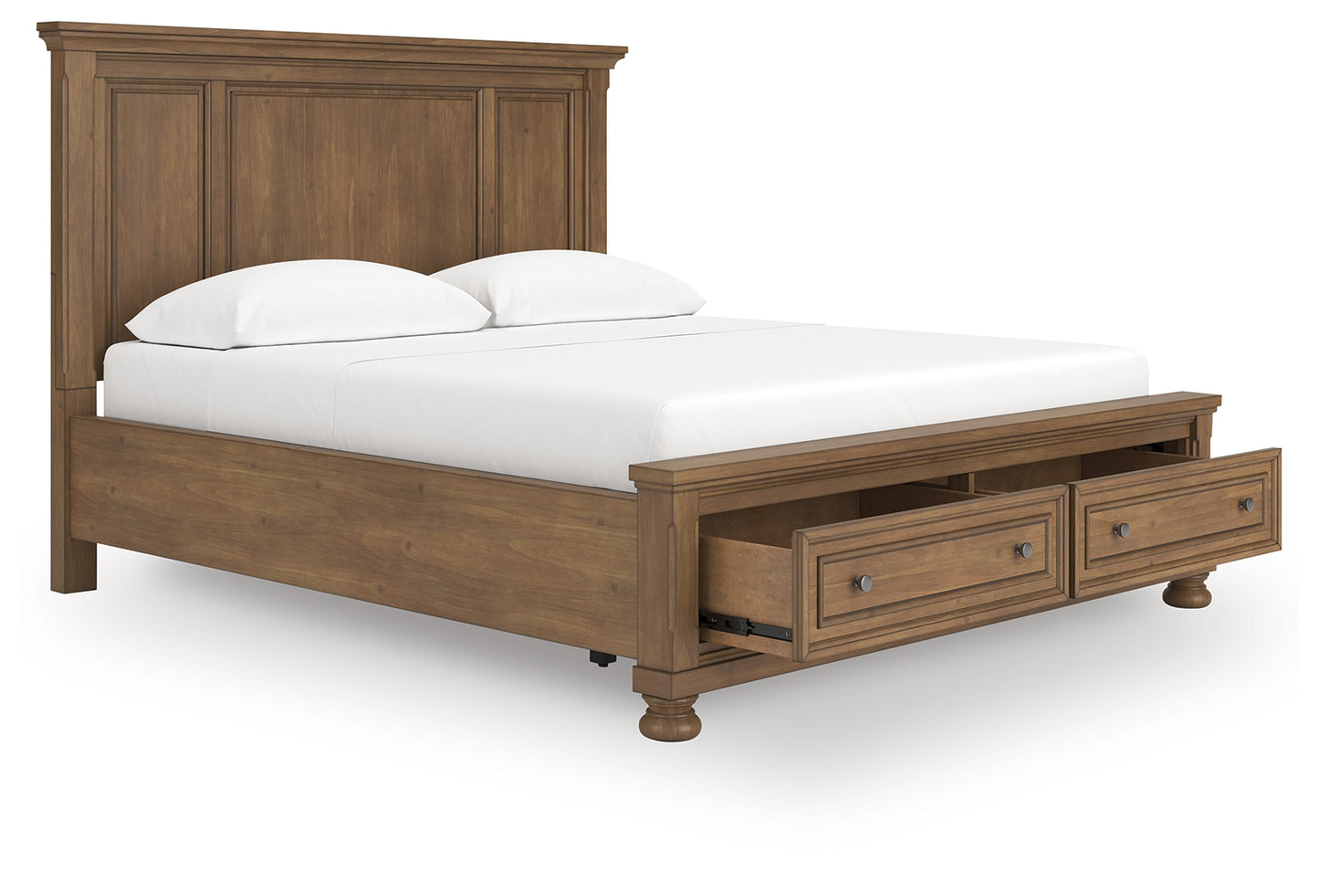 The Furniture Outlets - Ashley Furniture - Feddinger Bedroom - California King Panel Storage Bed / Medium Brown - PCB779B13