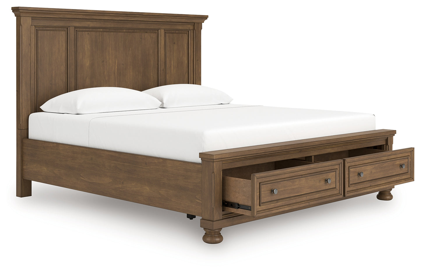 The Furniture Outlets - Ashley Furniture - Feddinger Bedroom - King Panel Storage Bed / Medium Brown - PCB779B12