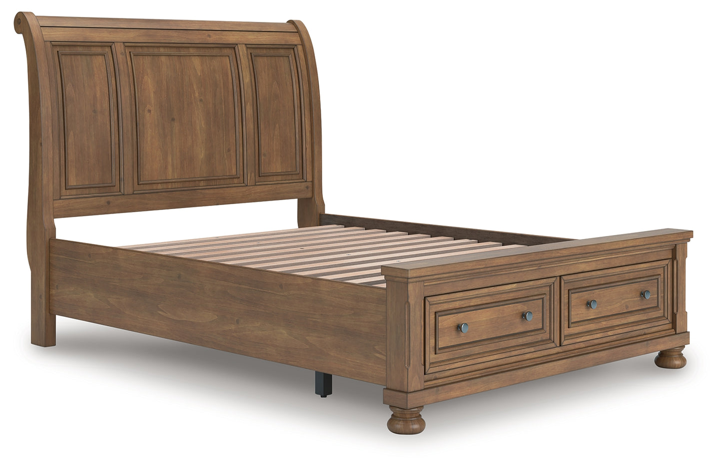 The Furniture Outlets - Ashley Furniture - Feddinger Bedroom - Queen Storage Sleigh Bed / Medium Brown - PCB779B4