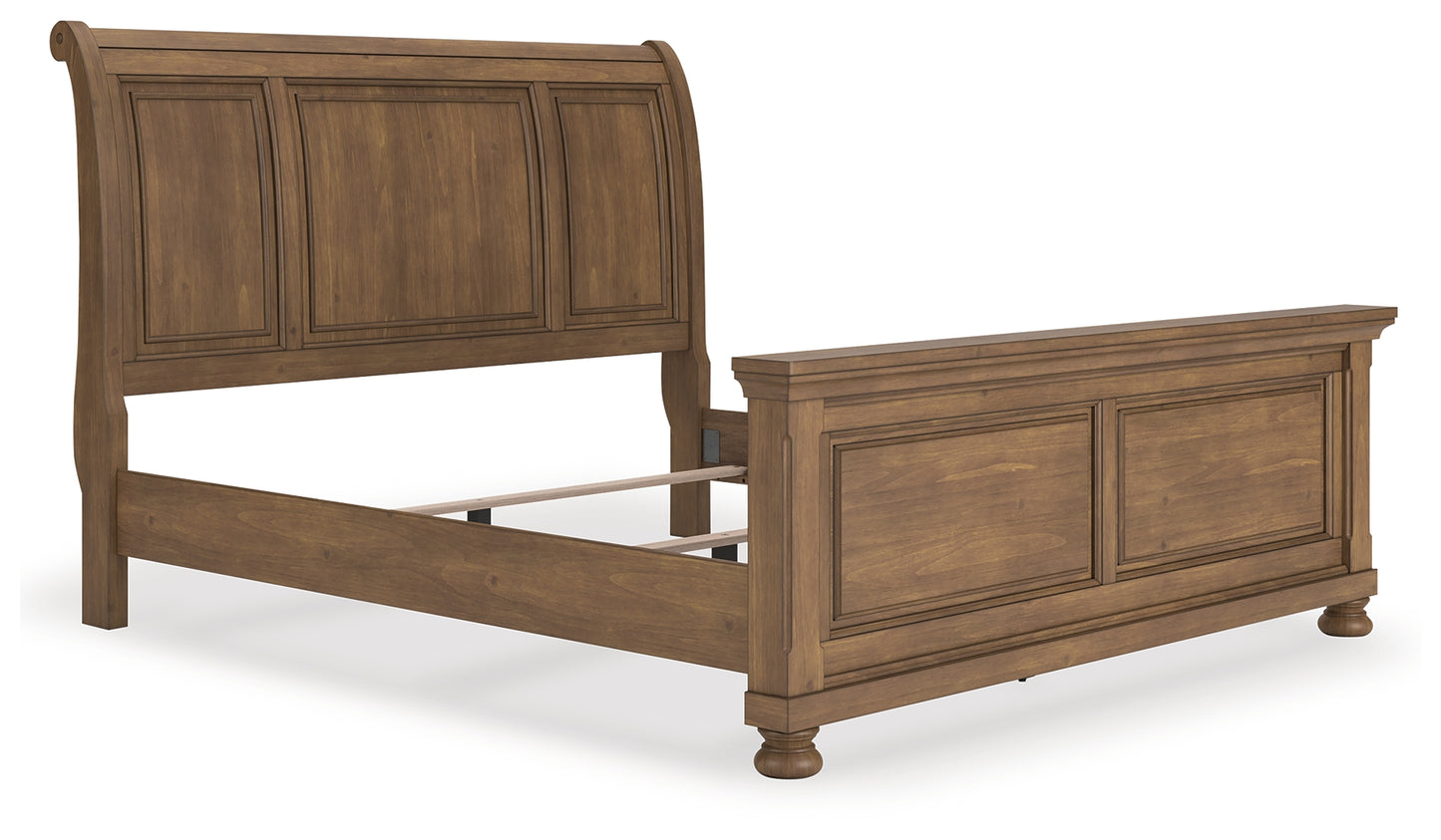 The Furniture Outlets - Ashley Furniture - Feddinger Bedroom - King Sleigh Bed / Medium Brown - PCB779B15
