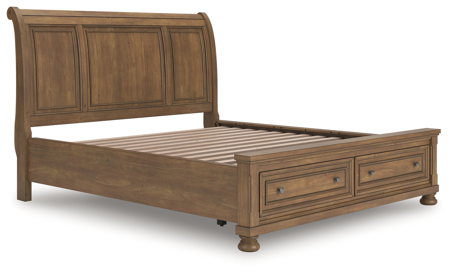 The Furniture Outlets - Ashley Furniture - Feddinger Bedroom - California King Storage Sleigh Bed / Medium Brown - PCB779B9