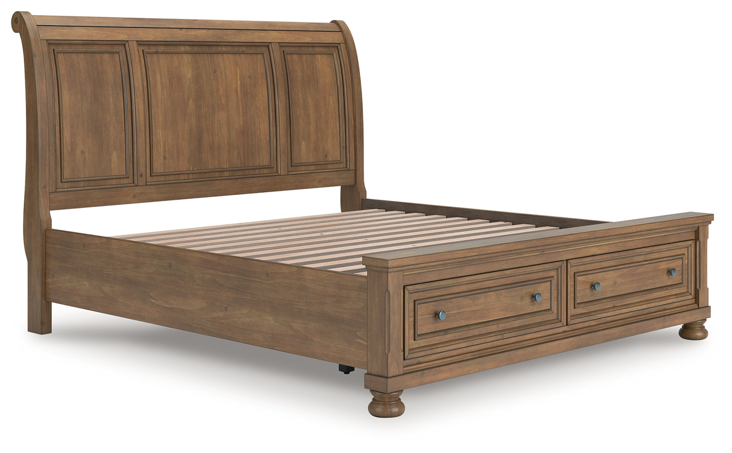 The Furniture Outlets - Ashley Furniture - Feddinger Bedroom - King Storage Sleigh Bed / Medium Brown - PCB779B8
