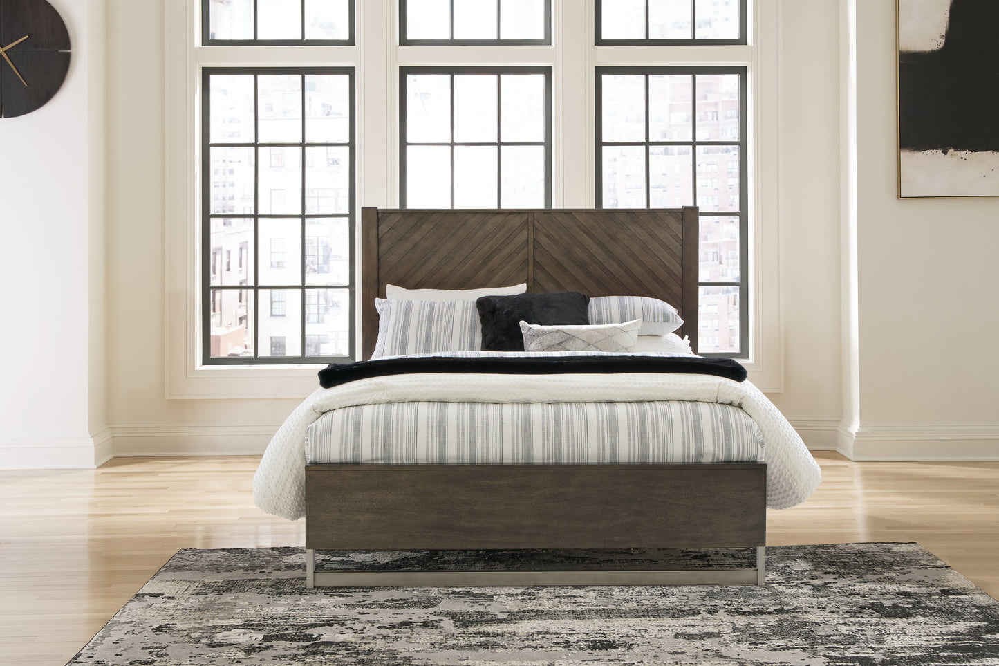 The Furniture Outlets - Ashley Furniture - Arkenton Bedroom - Queen Panel Bed / Grayish Brown - B786B2