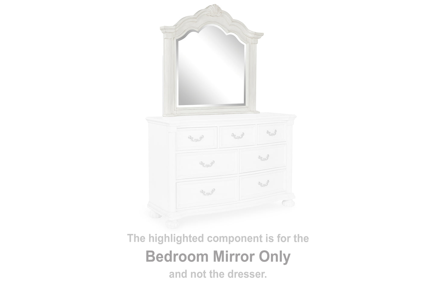 The Furniture Outlets - Ashley Furniture - Montelaine Bedroom - Bedroom Mirror / Antique White - B795-36