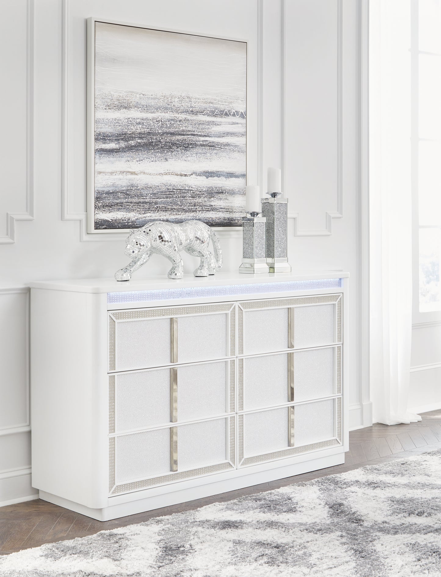 The Furniture Outlets - Ashley Furniture - Chalanna Bedroom - Dresser / White - B822-31