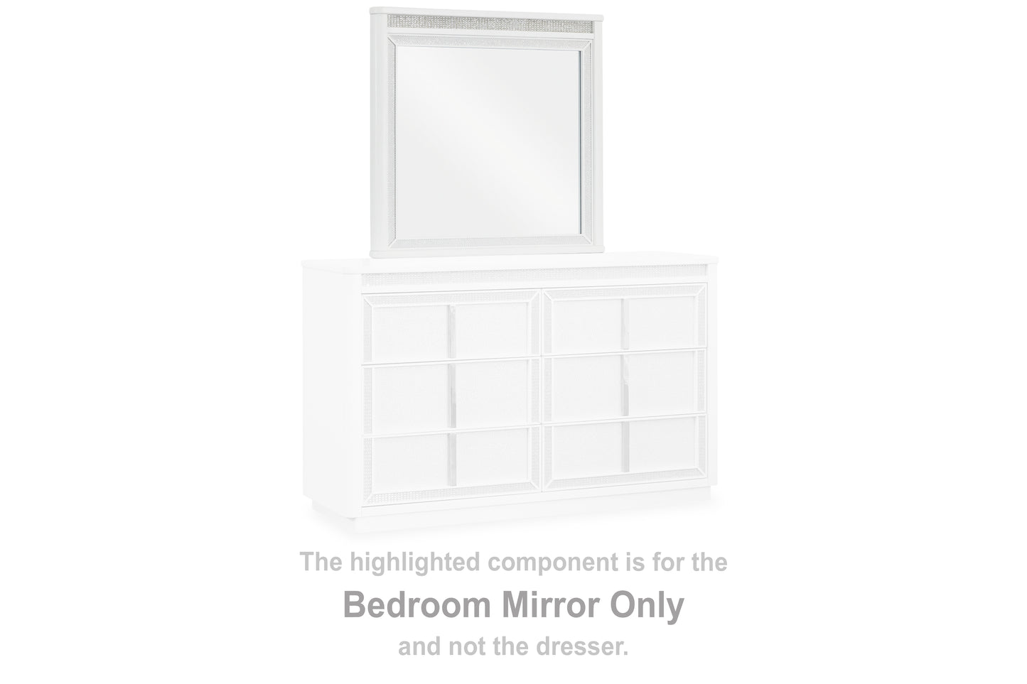 The Furniture Outlets - Ashley Furniture - Chalanna Bedroom - Bedroom Mirror / White - B822-36
