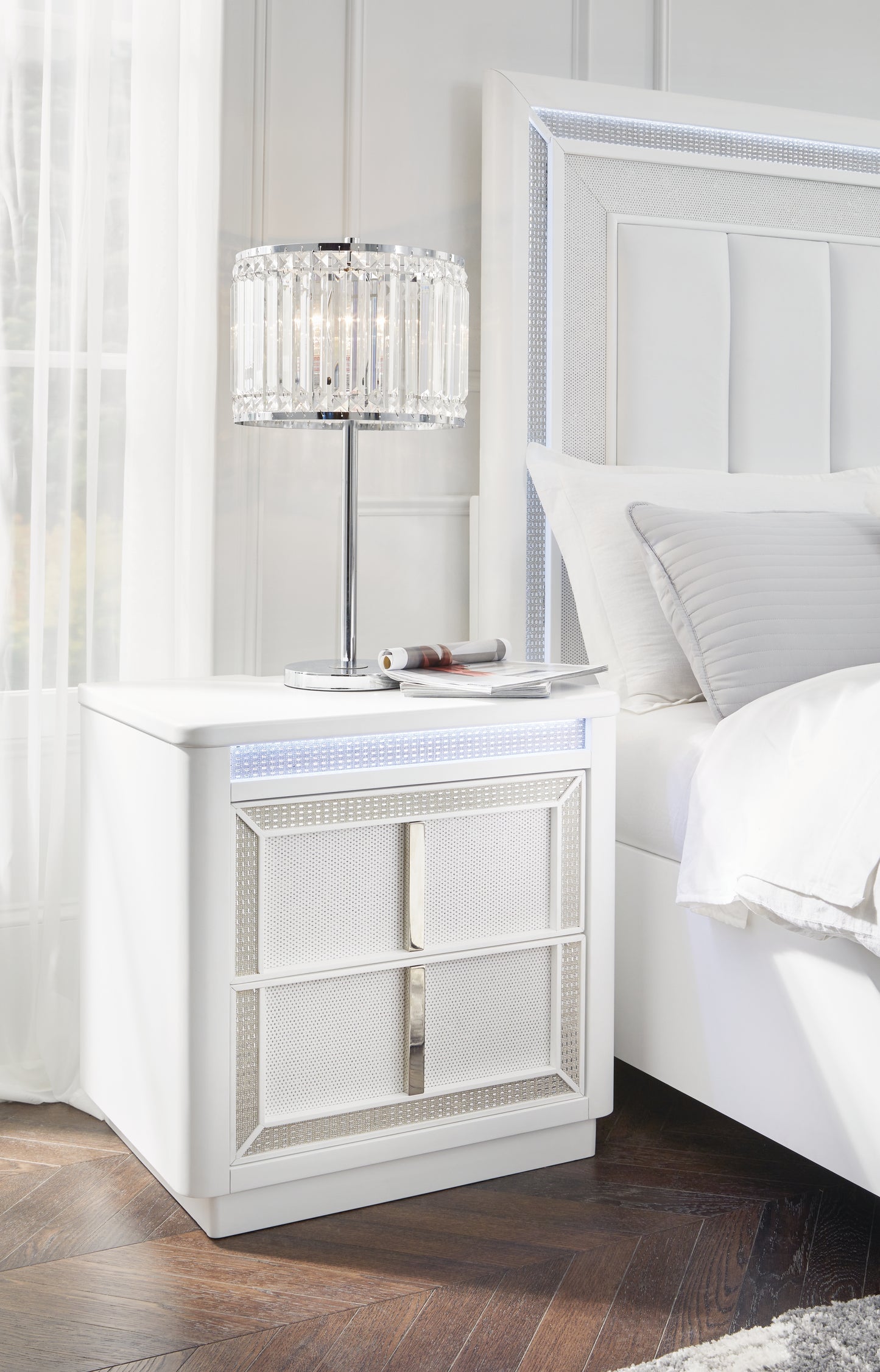 The Furniture Outlets - Ashley Furniture - Chalanna Bedroom - Two Drawer Night Stand / White - B822-92