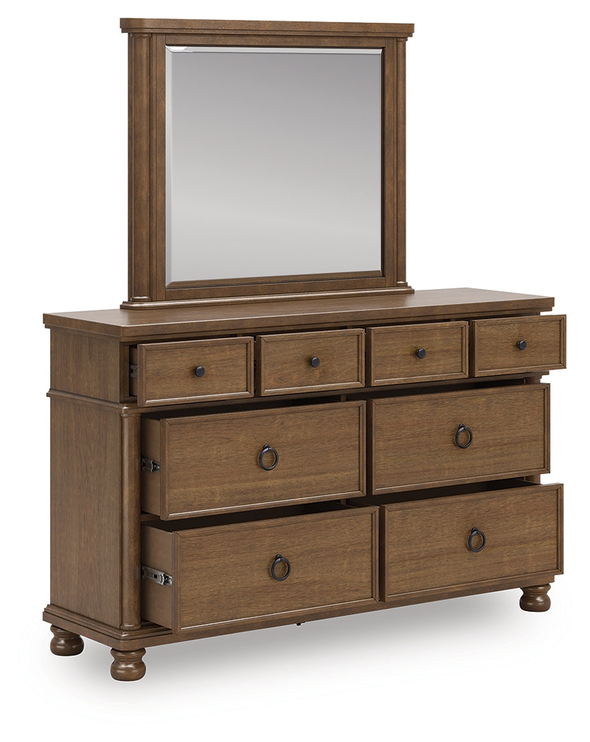 The Furniture Outlets - Ashley Furniture - Rowlenstown Bedroom - Dresser and Mirror / Brown - PCB824B1