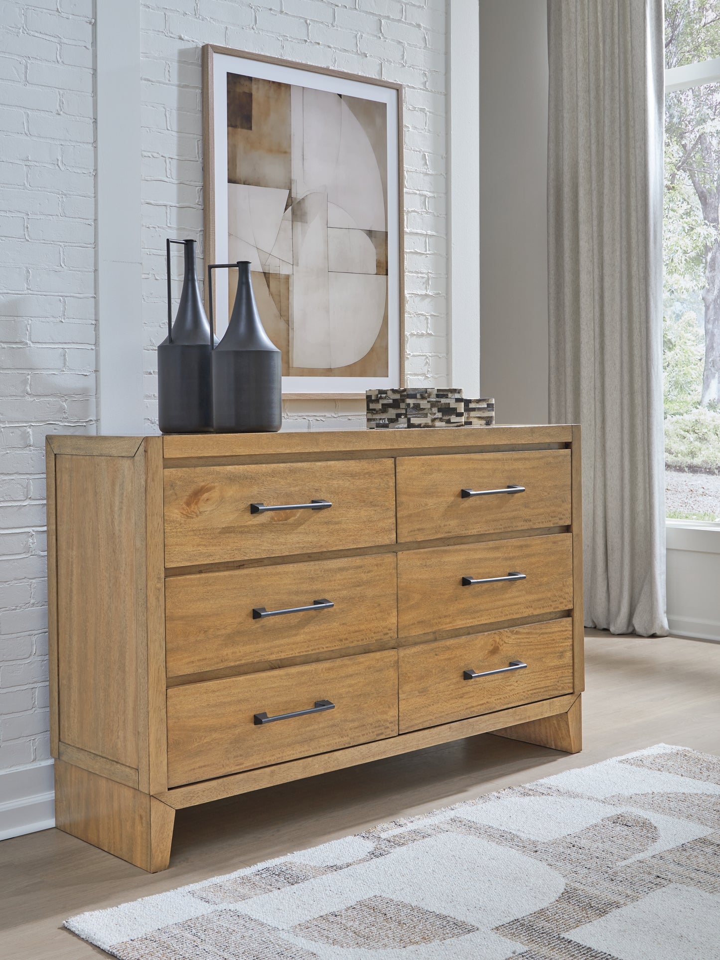 The Furniture Outlets - Ashley Furniture - Sherbana Bedroom - Dresser / Light Brown - B833-31