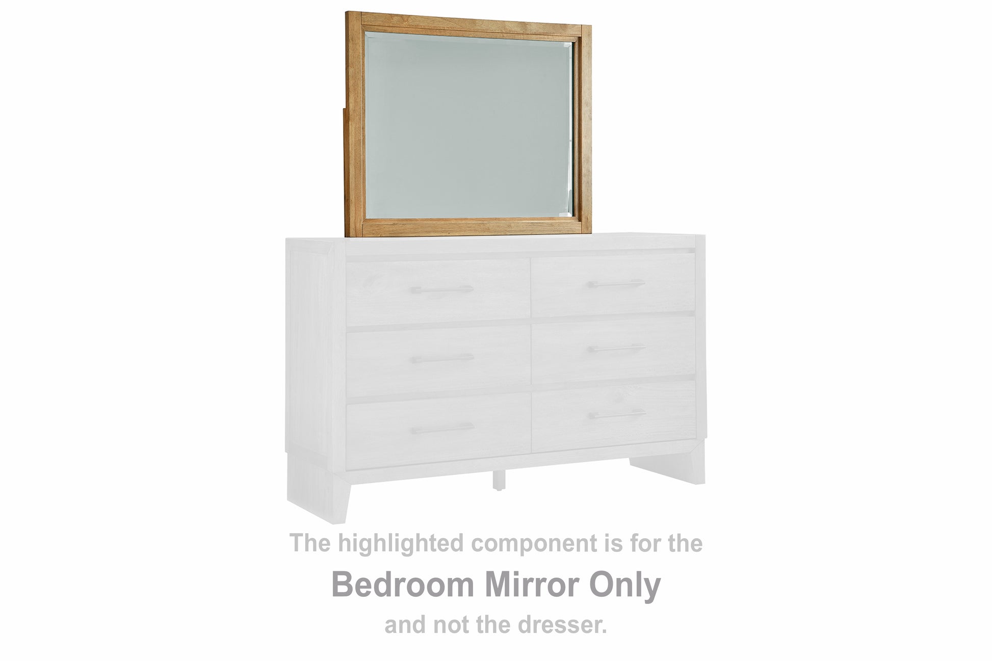 The Furniture Outlets - Ashley Furniture - Sherbana Bedroom - Bedroom Mirror / Light Brown - B833-36