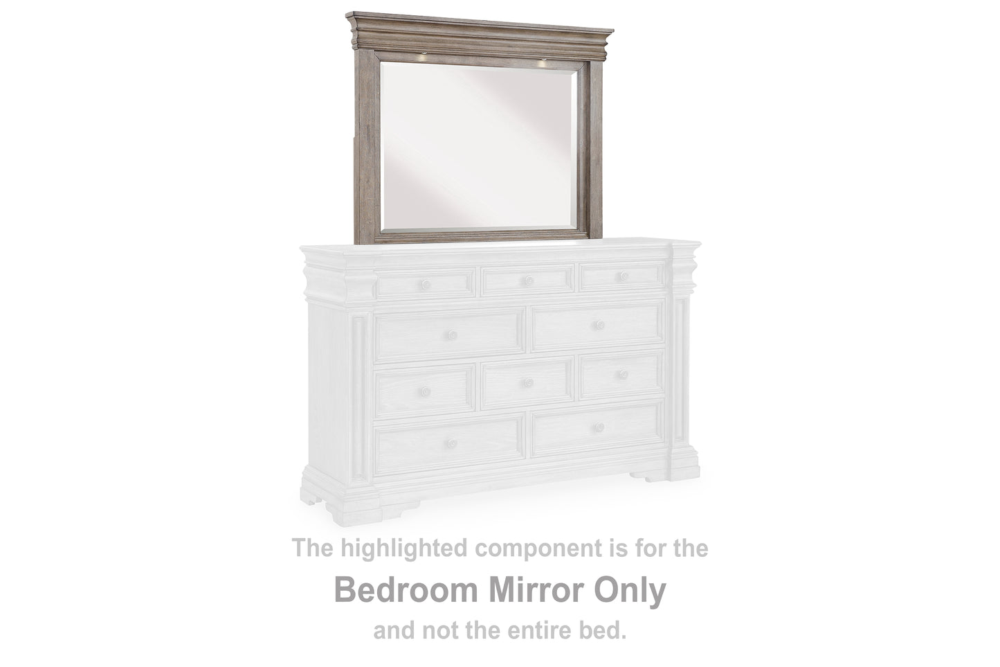 The Furniture Outlets - Ashley Furniture - Blairhurst Bedroom - Bedroom Mirror / Light Grayish Brown - B916-36