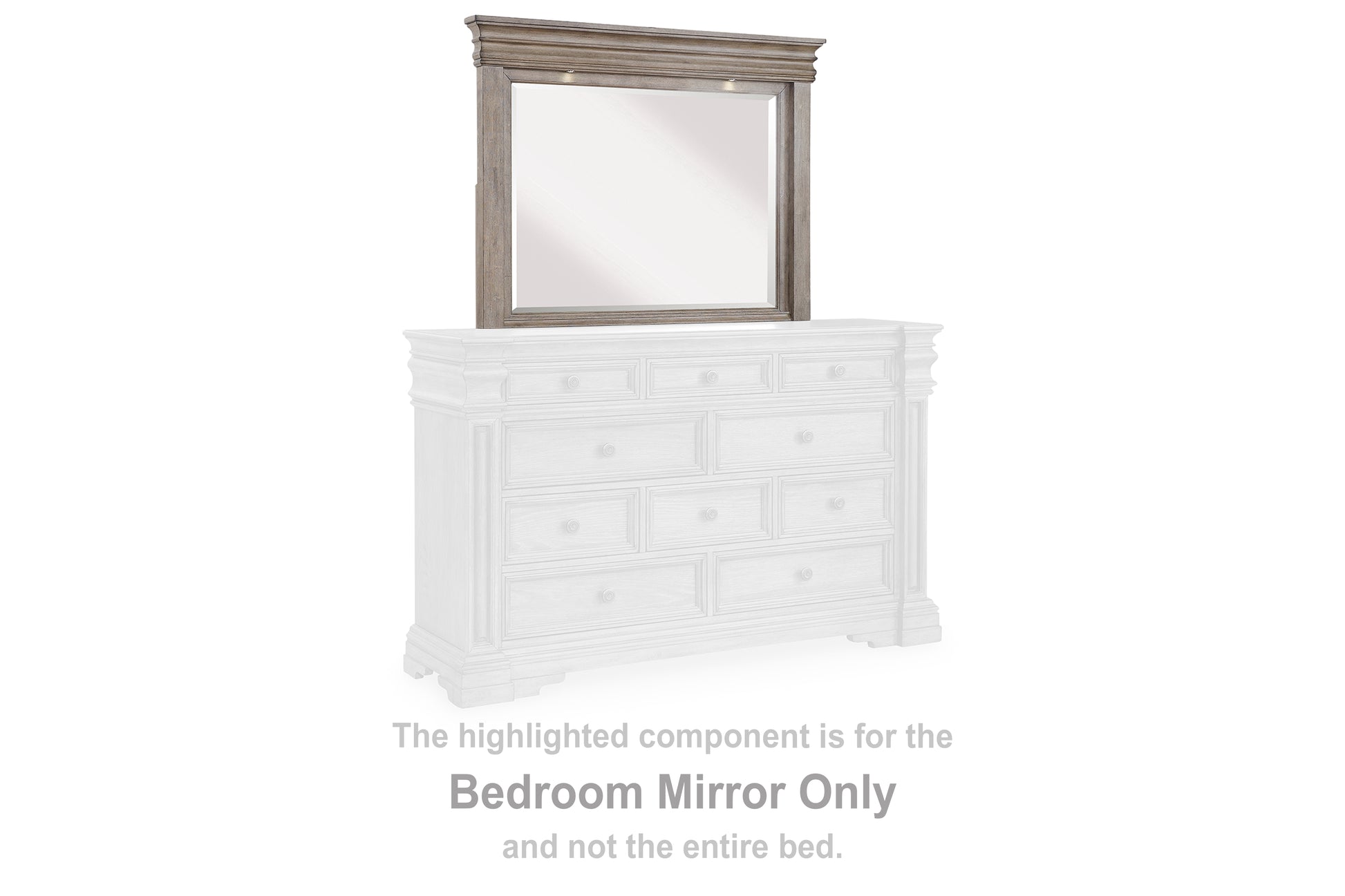 The Furniture Outlets - Ashley Furniture - Blairhurst Bedroom - Bedroom Mirror / Light Grayish Brown - B916-36