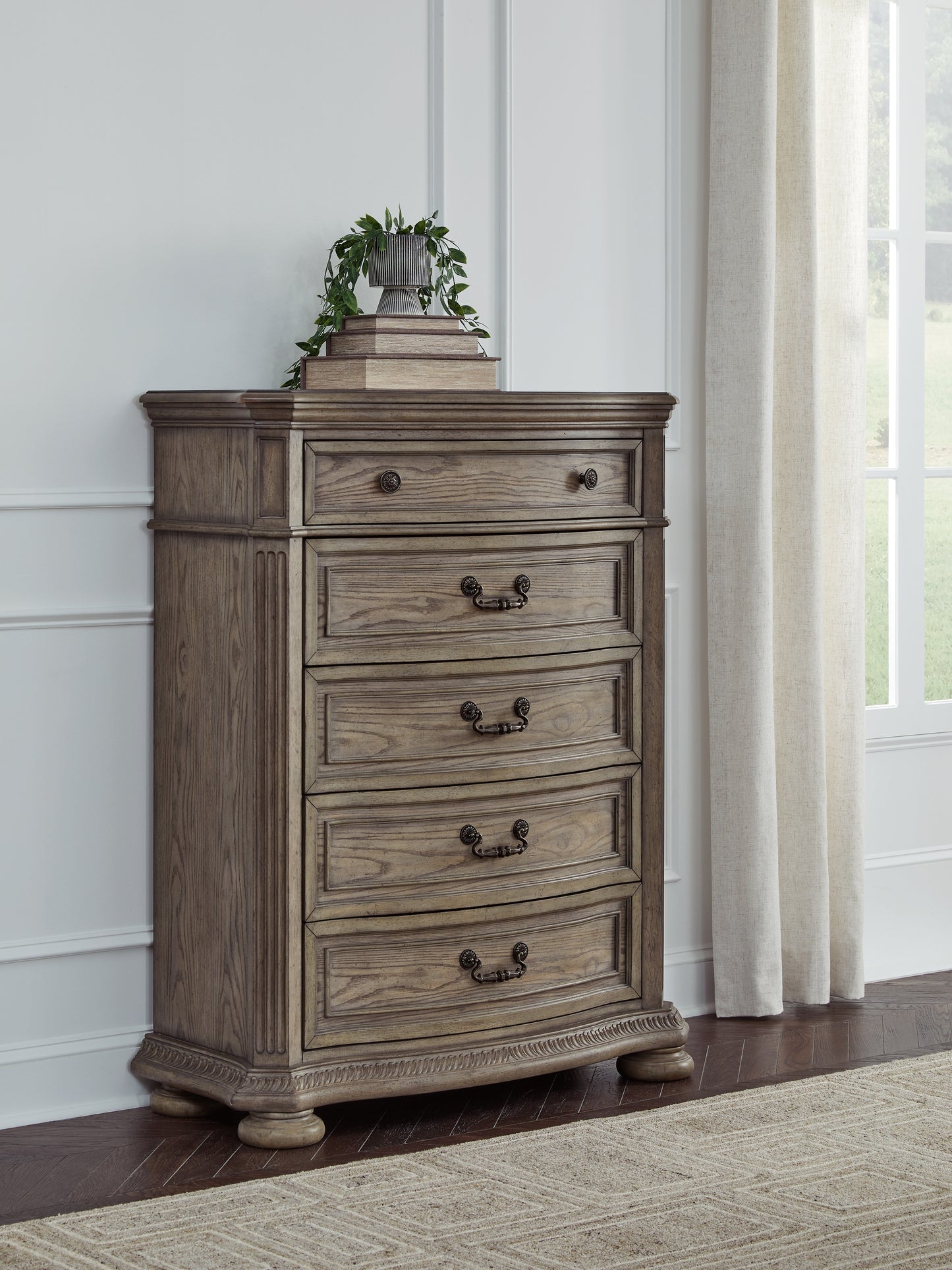 The Furniture Outlets - Ashley Furniture - Ardenfield Bedroom - Five Drawer Chest / Light Brown - B944-46