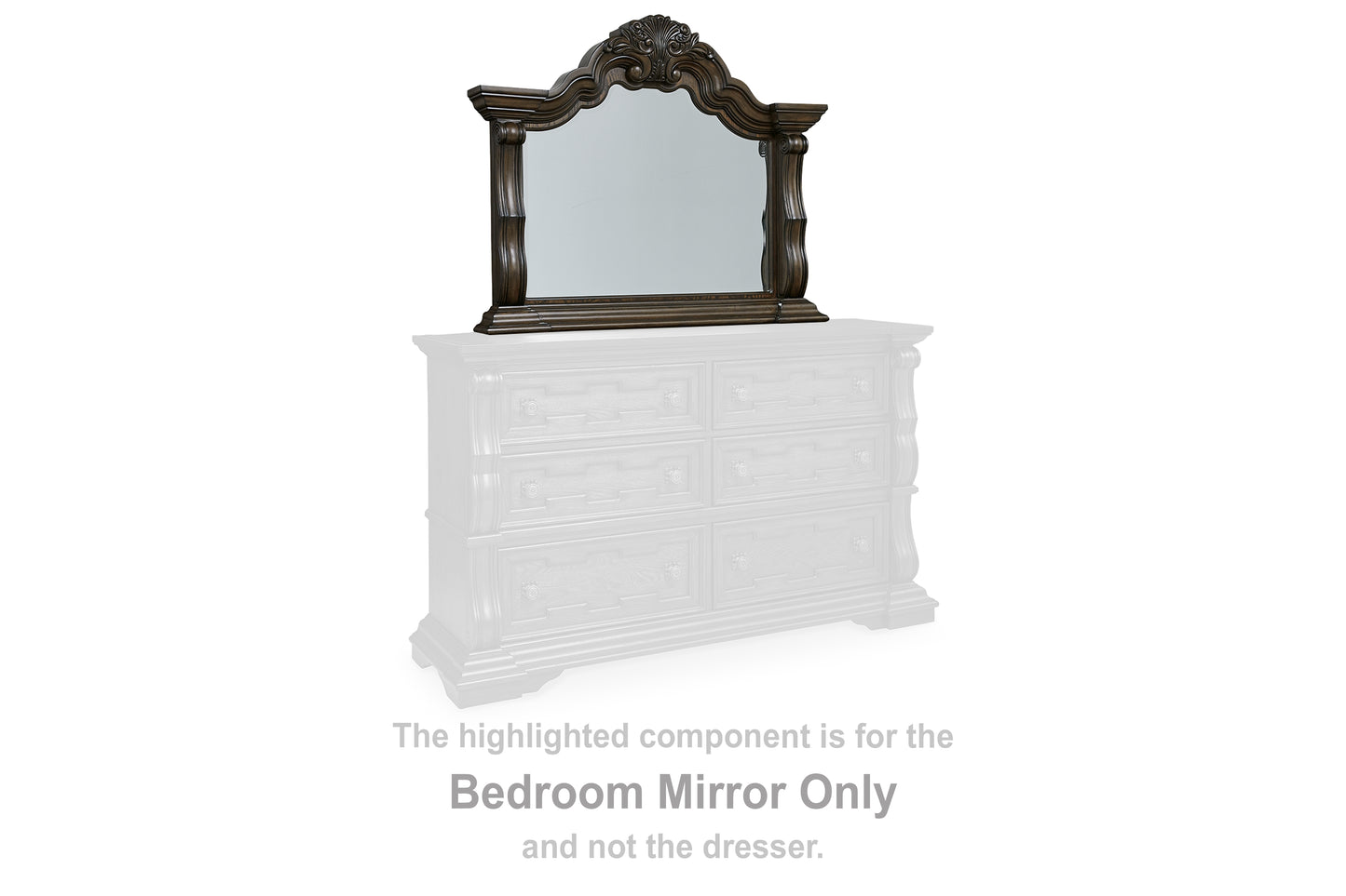 The Furniture Outlets - Ashley Furniture - Maylee Bedroom - Bedroom Mirror / Dark Brown - B947-36