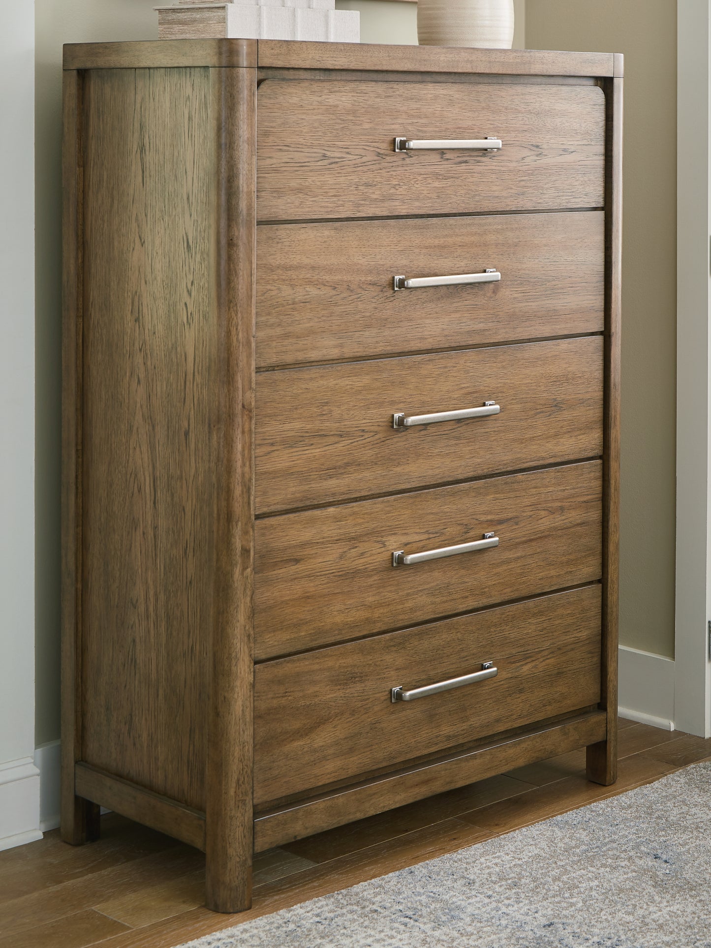 The Furniture Outlets - Ashley Furniture - Cabalynn Bedroom - Five Drawer Chest / Light Brown - B974-46