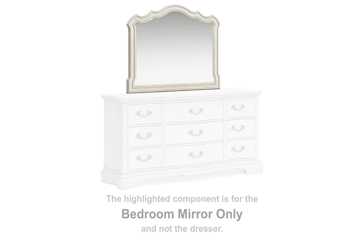 The Furniture Outlets - Ashley Furniture - Arlendyne Bedroom - Bedroom Mirror / Antique White - B980-36