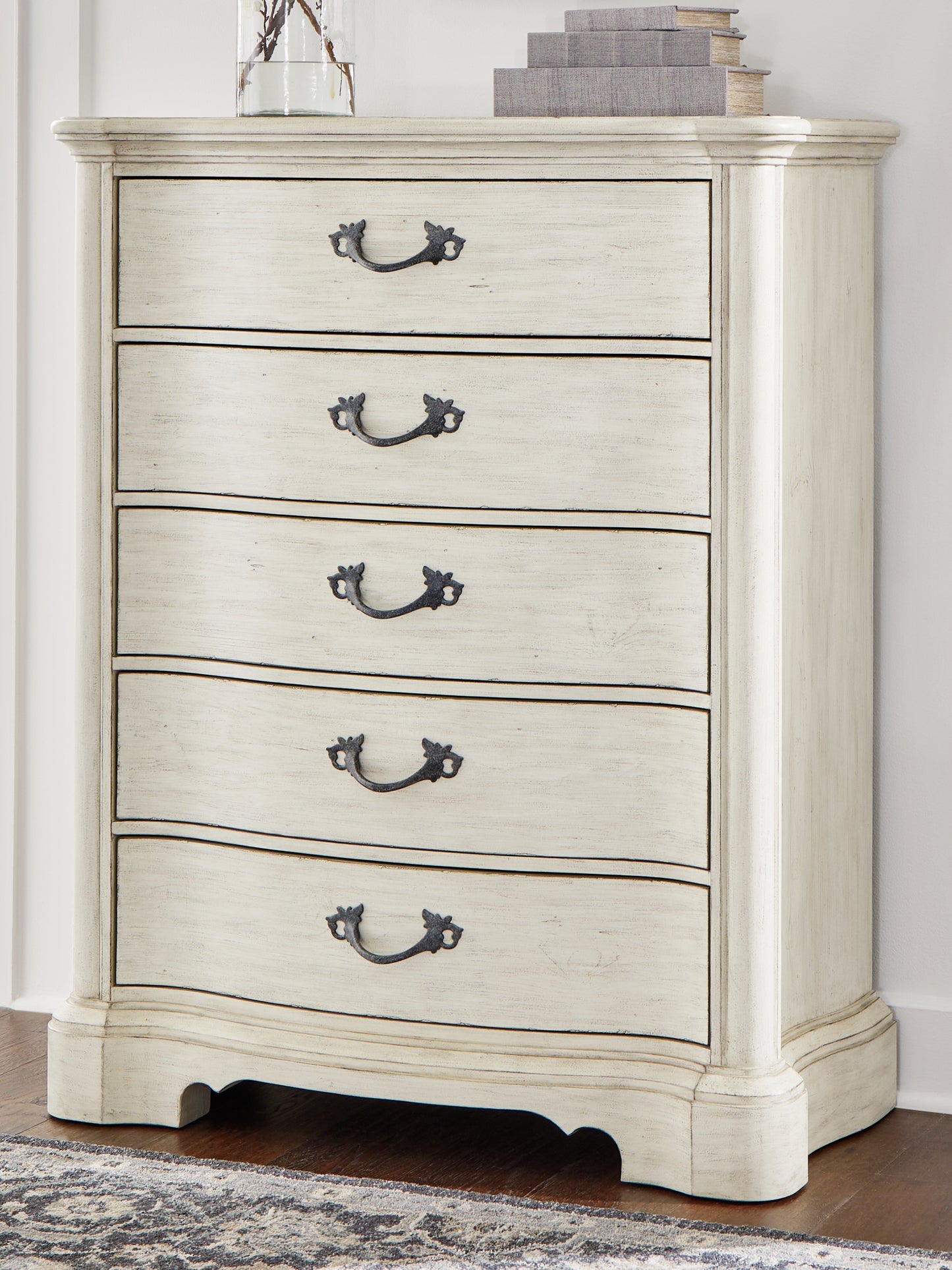 The Furniture Outlets - Ashley Furniture - Arlendyne Bedroom - Five Drawer Chest / Antique White - B980-46