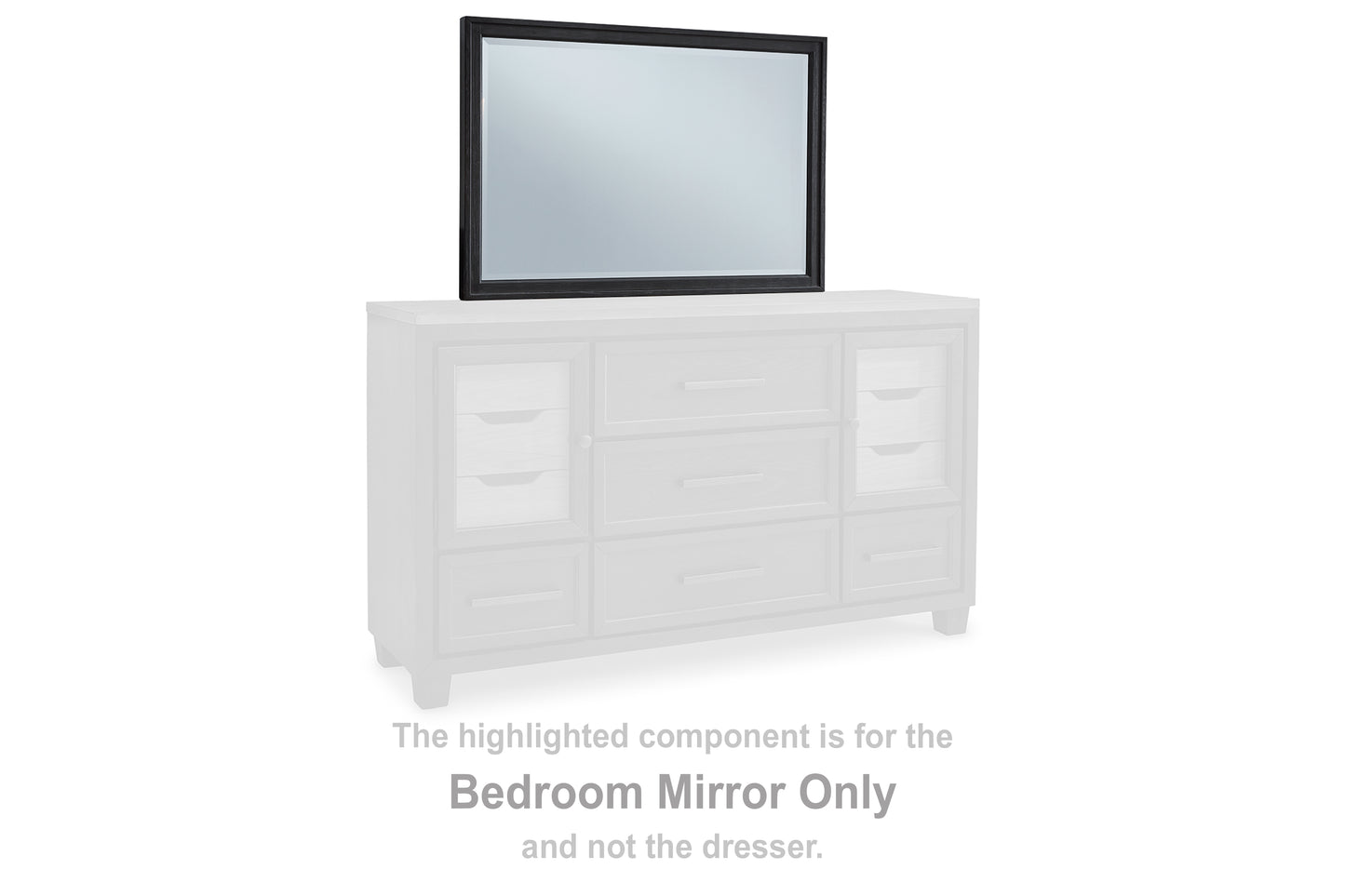 The Furniture Outlets - Ashley Furniture - Foyland Bedroom - Bedroom Mirror / Black - B989-36