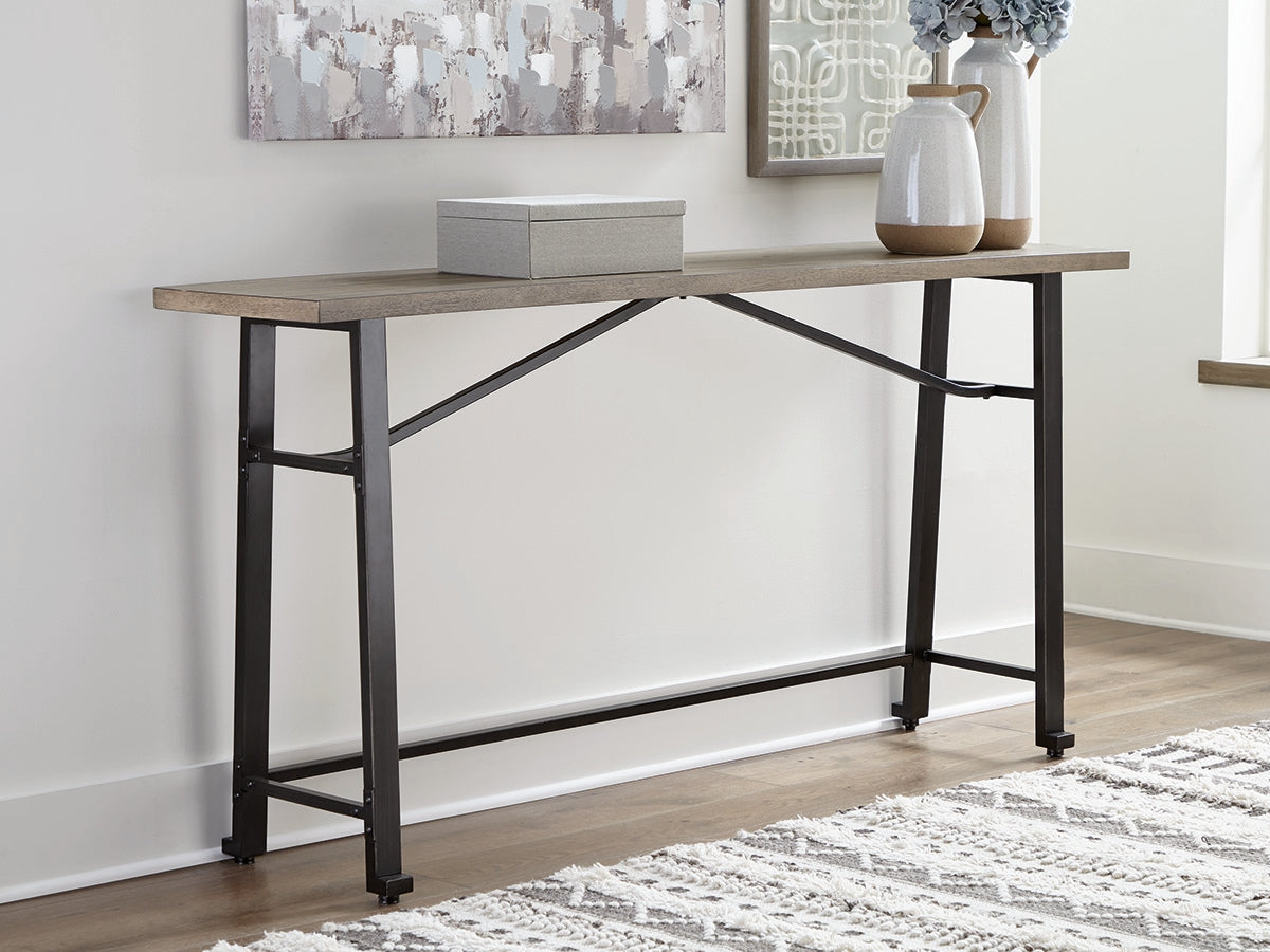 The Furniture Outlets - Ashley Furniture - Lesterton Dining Room - Long Counter Table / Light Brown/Black - D334-52