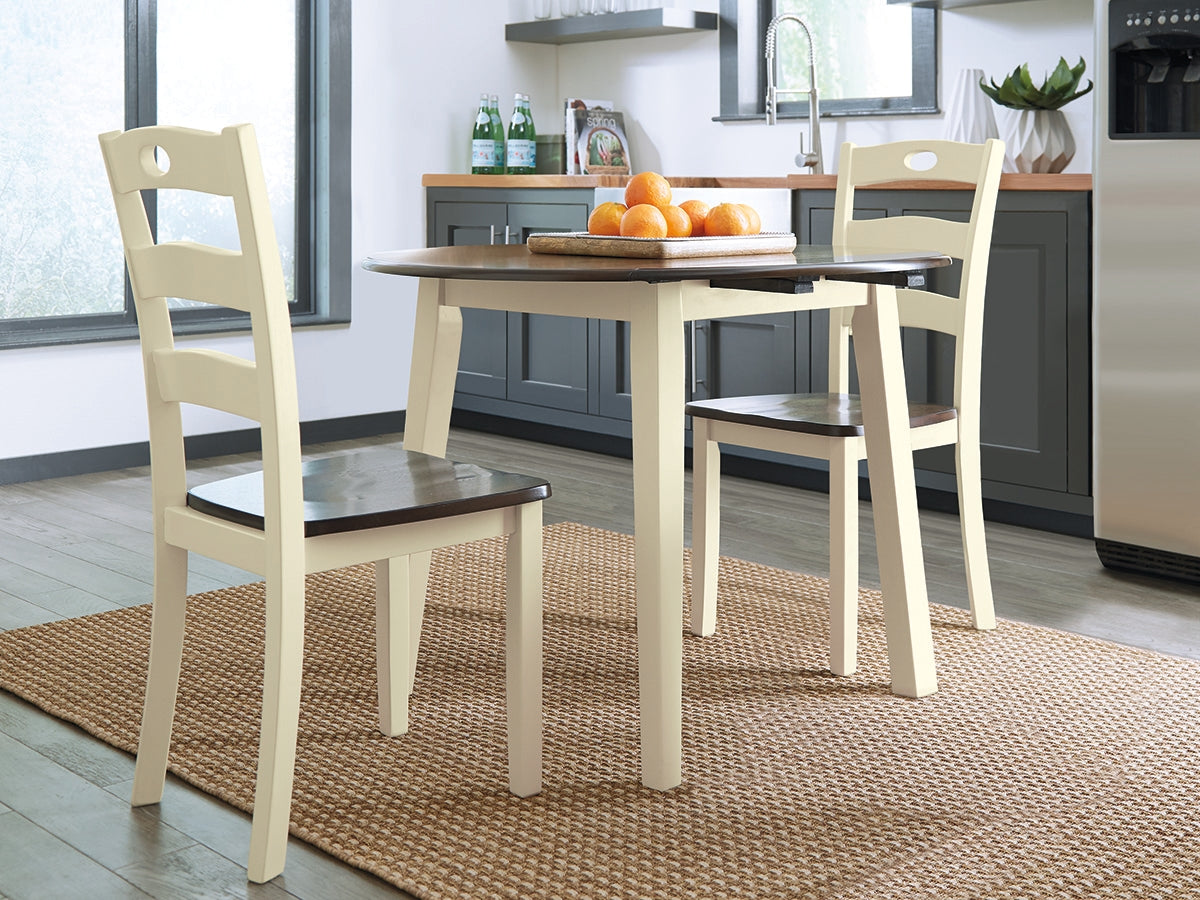 The Furniture Outlets - Ashley Furniture - Woodanville Dining Room - Dining Chair (Set of 2) / Cream/Brown - D335-01X2