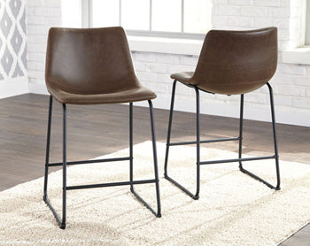 The Furniture Outlets - Ashley Furniture - Centiar Dining Room - Counter Height Bar Stool (Set of 2) / Brown - D372-124X2