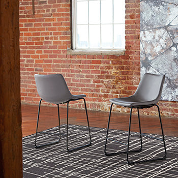The Furniture Outlets - Ashley Furniture - Centiar Dining Room - Counter Height Bar Stool (Set of 2) / Gray - D372-824X2