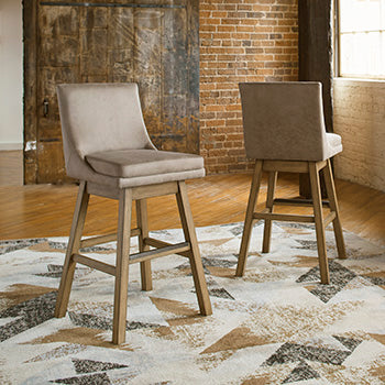 The Furniture Outlets - Ashley Furniture - Tallenger Dining Room - Bar Height Bar Stool (Set of 2) / Beige - D380-530X2