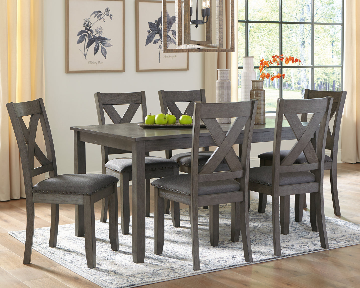 The Furniture Outlets - Ashley Furniture - Caitbrook Dining Room - RECT DRM Table Set (7/CN) / Gray - D388-425