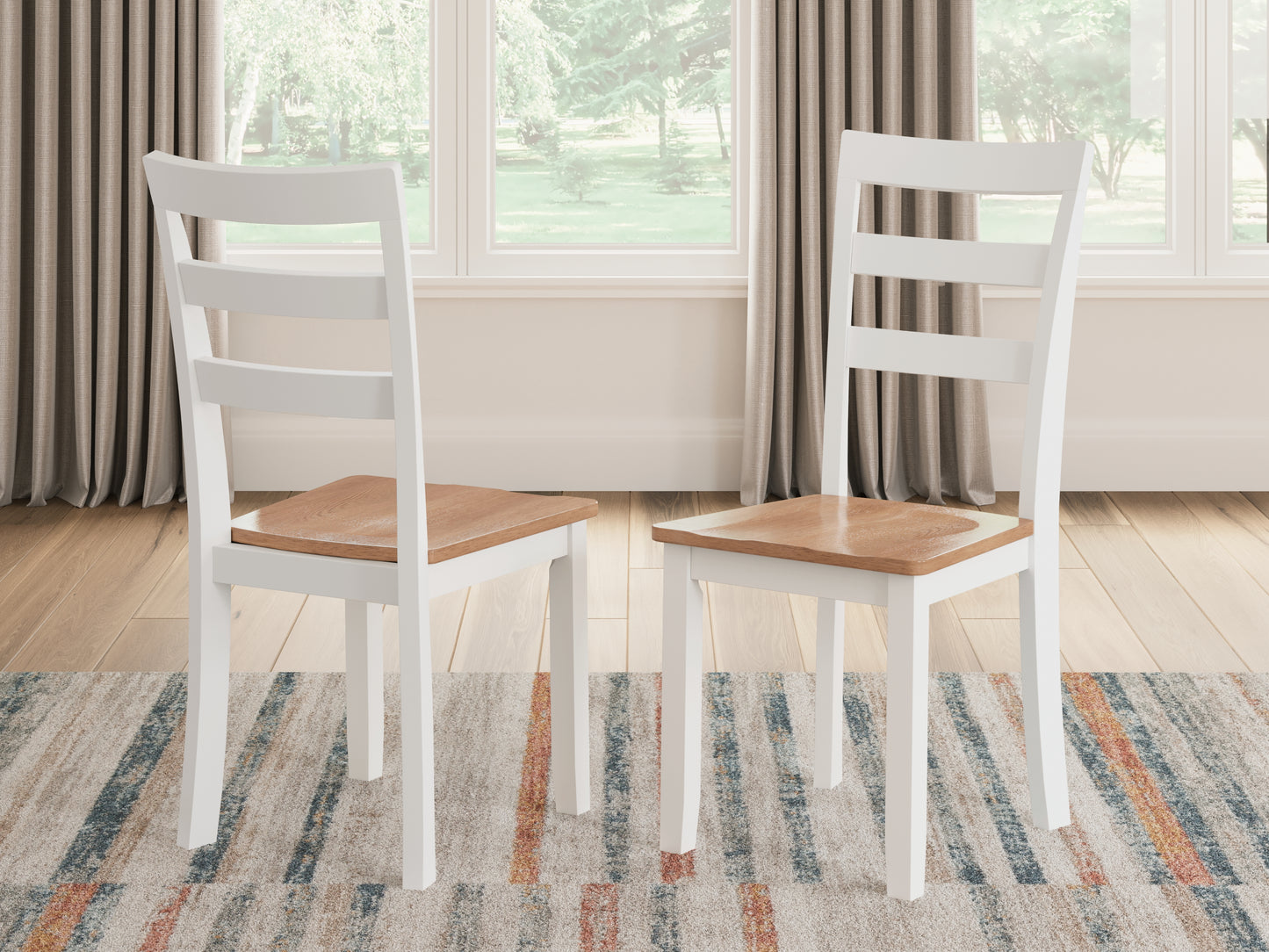 The Furniture Outlets - Ashley Furniture - Gesthaven Dining Room - Dining Chair (Set of 2) / Natural/White - D398-01X2