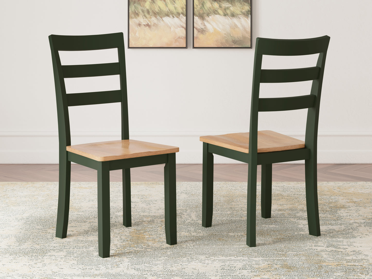 The Furniture Outlets - Ashley Furniture - Gesthaven Dining Room - Dining Chair (Set of 2) / Natural/Green - D401-01X2