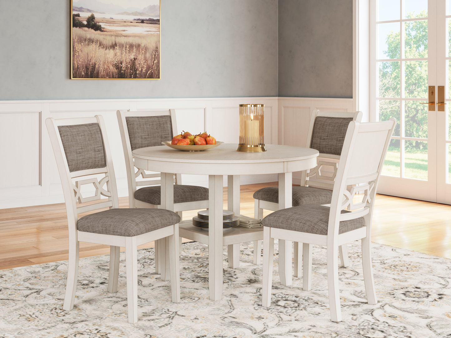 The Furniture Outlets - Ashley Furniture - Erinberg Dining Room - Dining Room Table Set (5/CN) / Antique White - D423-225