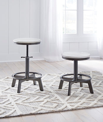 The Furniture Outlets - Ashley Furniture - Torjin Dining Room - Counter Height Stool (Set of 2) / Vintage White - D440-224X2