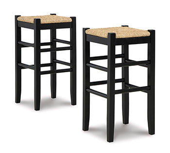 The Furniture Outlets - Ashley Furniture - Mirimyn Dining Room - Bar Height Bar Stool (Set of 2) / Black - D508-130X2
