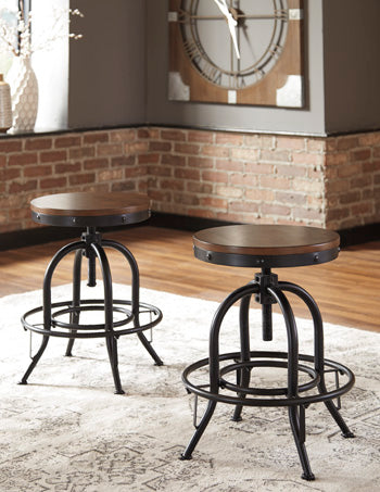 The Furniture Outlets - Ashley Furniture - Valebeck Dining Room - Counter Height Bar Stool (Set of 2) / Brown/Black - D546-224X2