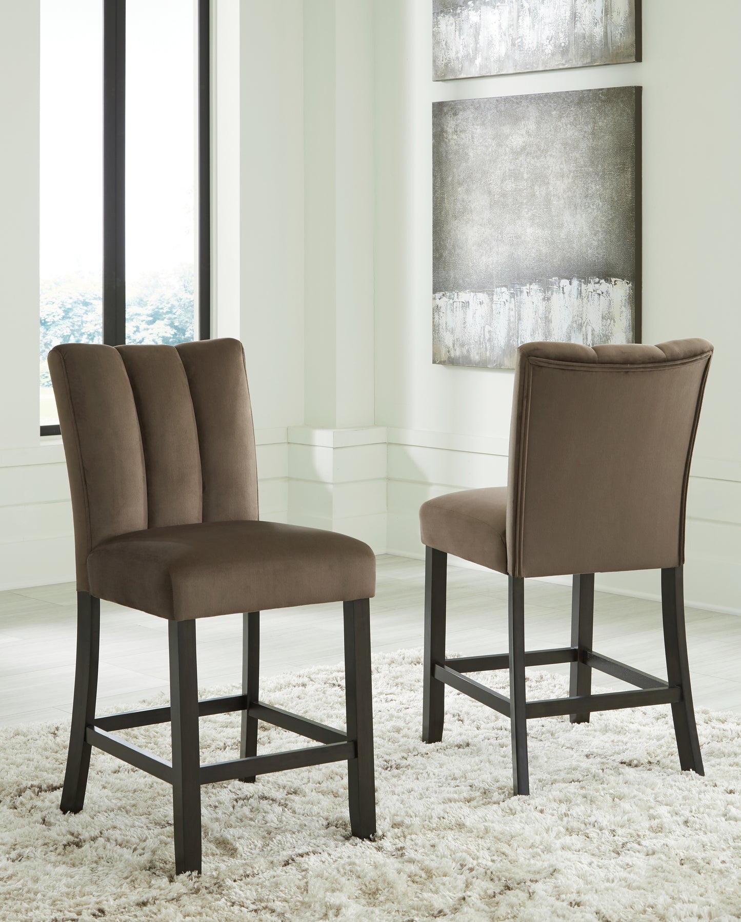 The Furniture Outlets - Ashley Furniture - Jeshina Counter Height Barstool (Set of 2) - Counter Height Barstool (Set of 2) / Mocha - PCD581-124X2